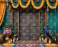 Peacock Floral Doorway (PRE-ORDER)