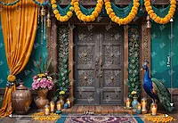 Peacock Floral Doorway (PRE-ORDER)