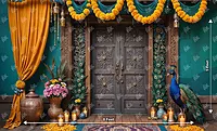 Peacock Floral Doorway (PRE-ORDER)