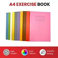 Janrax A4 Orange 80 Pages Feint and Ruled Exercise Book