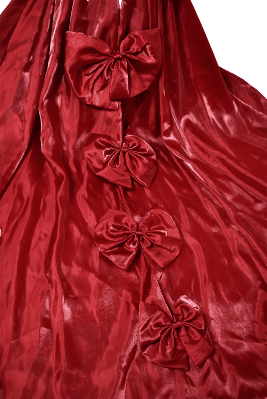 Royal Crimson Satin Princess Gown
