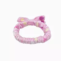Pastel Pink Polka Dot Spa Headband | Soft Makeup & Skincare Band