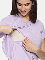 Womens Cotton Zipless Feeding Night Dress/Gown Claf Length, Feeding Coverup Pregnancy Dresses,Maternity Feeding Nighty Without Zip for Women,Easy Nursing & Breastfeeding Womens Cotton Zipless Feeding Night Dress/Gown Claf Length, Feeding Coverup Pregnancy Dresses,Maternity Feeding Nighty Without Zip for Women,Easy Nursing & Breastfeeding