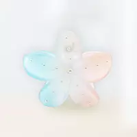 Gradient Flower Hair Claw Clip | Pastel Blue & Peach Floral Hair Accessory