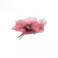 Delicate Dusty Rose Lace & Tulle Baby Girl Headband - Newborn to Toddler
