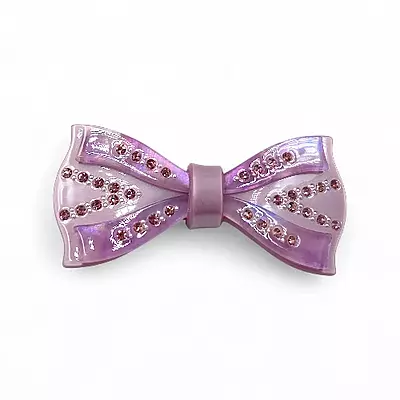 Elegant Lilac Ribbon Hair Barrette Clip for Women