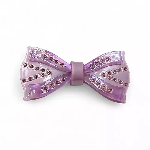 Elegant Lilac Ribbon Hair Barrette Clip for Women