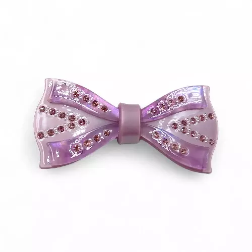 Elegant Lilac Ribbon Hair Barrette Clip for Women