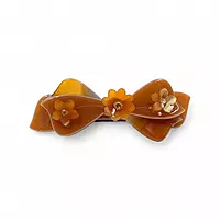 Elegant Amber Bow Hair Barrette Clip for Women