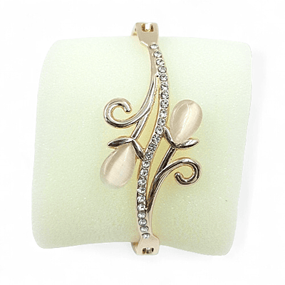 Rose Gold RENOS Watch and Crystal Heart Bangle Gift Set