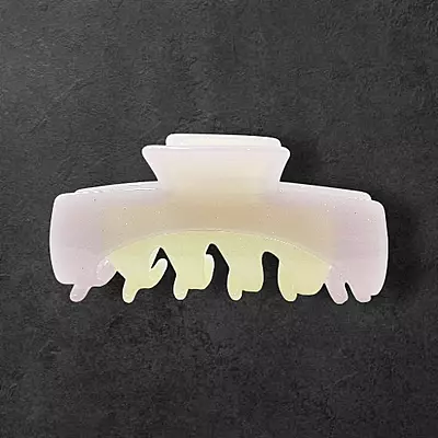 Pastel Lavender and Creamy Yellow Swirl Claw Clip | Large Glitter Hair Clip for Thick Hair