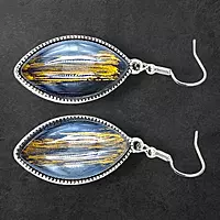 Protective Evil Eye Pendant Dark Blue Necklace - Dichroic Glass Good Luck Charm