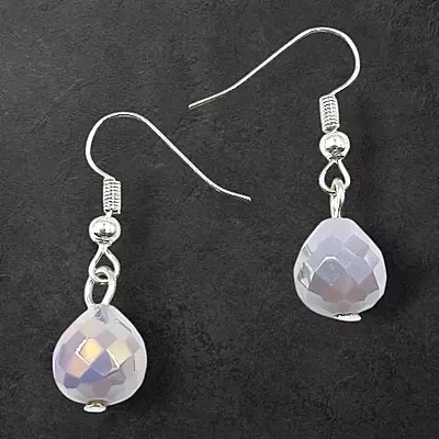 Lavender Bead & Pearl Necklace and Earring Set | Elegant Fashion Jewelry