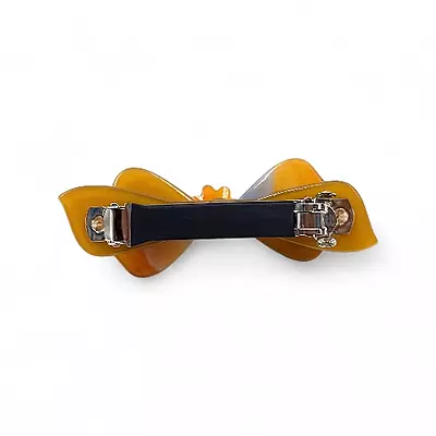 Elegant Amber Bow Hair Barrette Clip for Women