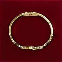 Dainty Butterfly Bangle Bracelet with Pearl-like Inlay