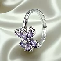 Elegant Butterfly Ring | Adjustable Silver-Plated Statement Jewelry
