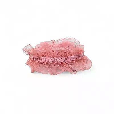 Delicate Dusty Rose Lace & Tulle Baby Girl Headband - Newborn to Toddler