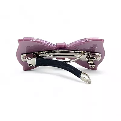 Elegant Lilac Ribbon Hair Barrette Clip for Women