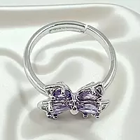 Elegant Butterfly Ring | Adjustable Silver-Plated Statement Jewelry