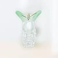 Chic Starfish Clear & Mint Green Hair Claw Clip - Medium Size