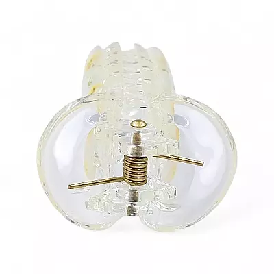 Mini Yellow Floral Banana Hair Claw Clip - Clear Acrylic