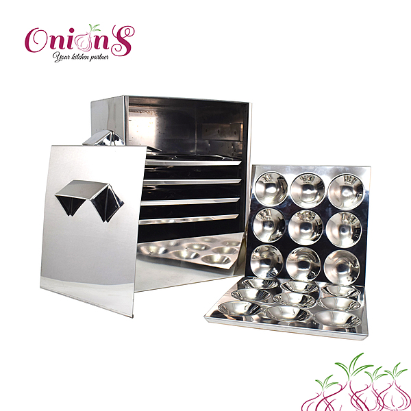 Onions Stainless Steel Cauka/Square/Cubic Idly cooker – FOR HOME USE ONLY