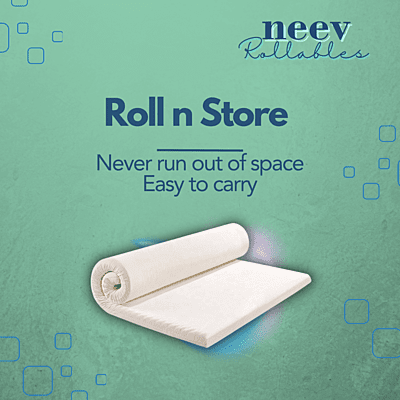 Neev 2 Inches 100% Natural Pincore Latex Rollable Topper Neev 2 Inches 100% Natural Pincore Latex Rollable Topper