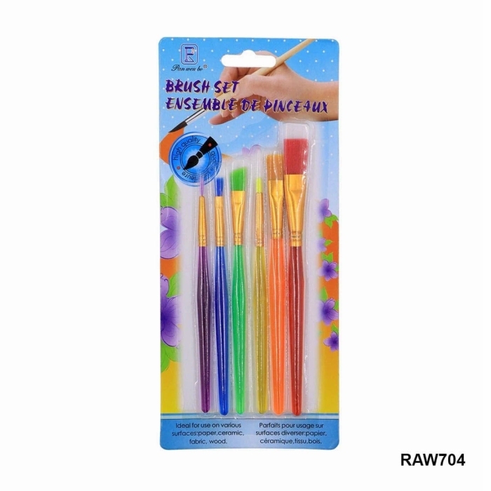 6 Pcs Paint Brush Set