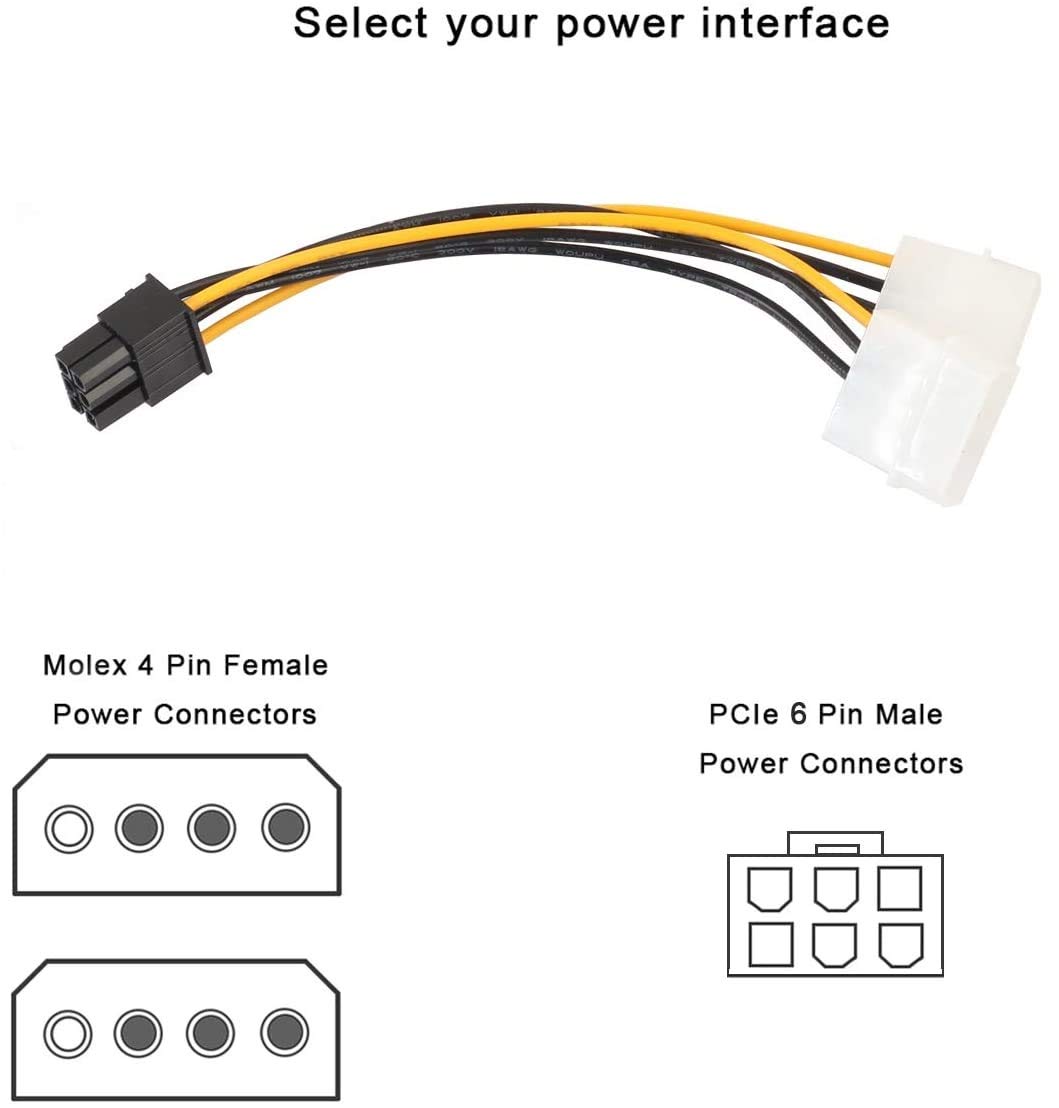 2 Smps M To 6 Pin F Cable 2 Smps M To 6 Pin F Cable