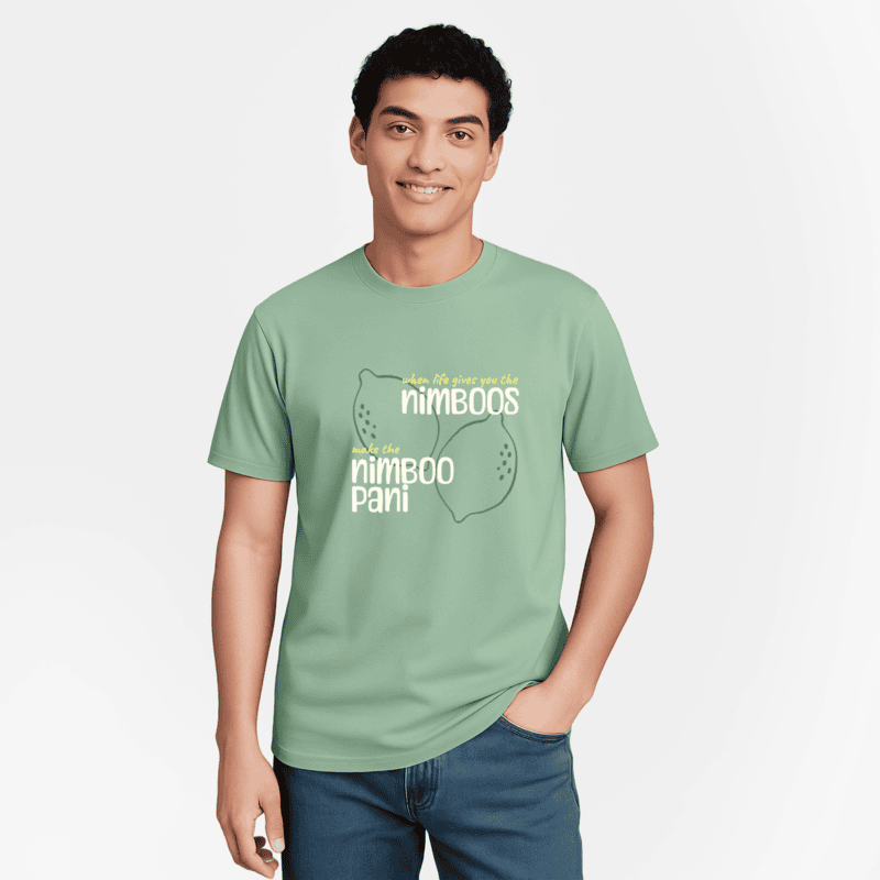 Nimboo Pani Graphic T-shirt | Light Green