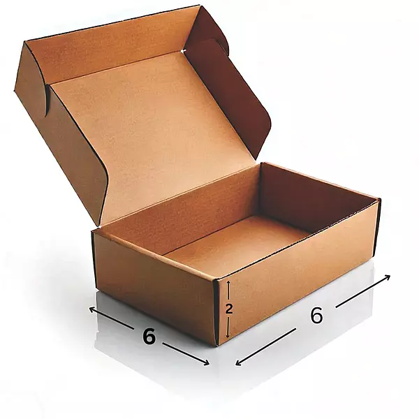 Corrugated 6*6*2 Inch Mailer/Flap Box