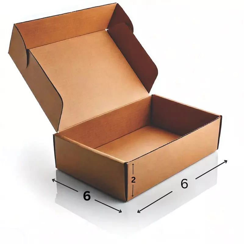 Corrugated 6*6*2 Inch Mailer/Flap Box