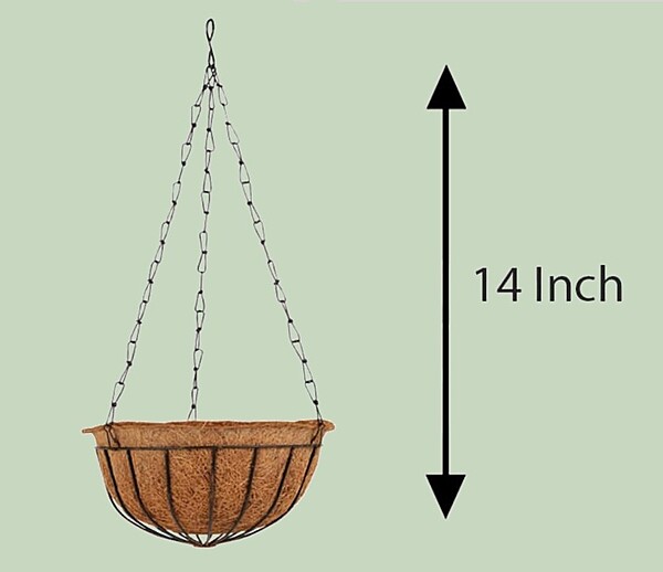 Coco Liner and Hanger Set | Coir Hanging Basket Planter | Multiple Sizes