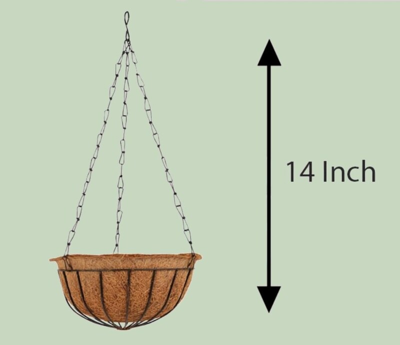 Coco Liner and Hanger Set | Coir Hanging Basket Planter | Multiple Sizes
