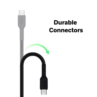 Champion Type-C to Type C 35W Braided Data Sync & Charging Cable for all Android & Type-C Devices (Black) - 1 Meter Champion Type-C to Type C 35W Braided Data Sync & Charging Cable for all Android & Type-C Devices (Black) - 1 Meter