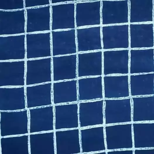 Akola Dabu Indigo Cotton Fabric #6