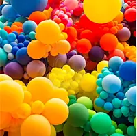 Metallic Multicolor Balloons Kit - 60 pcs