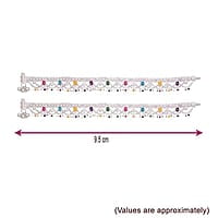 Silver Anklets for women/Enamel design