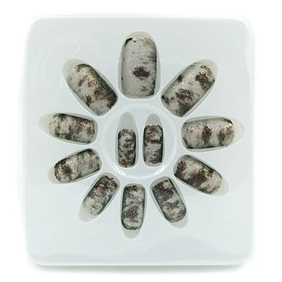 Flat Tip Glitter Nails