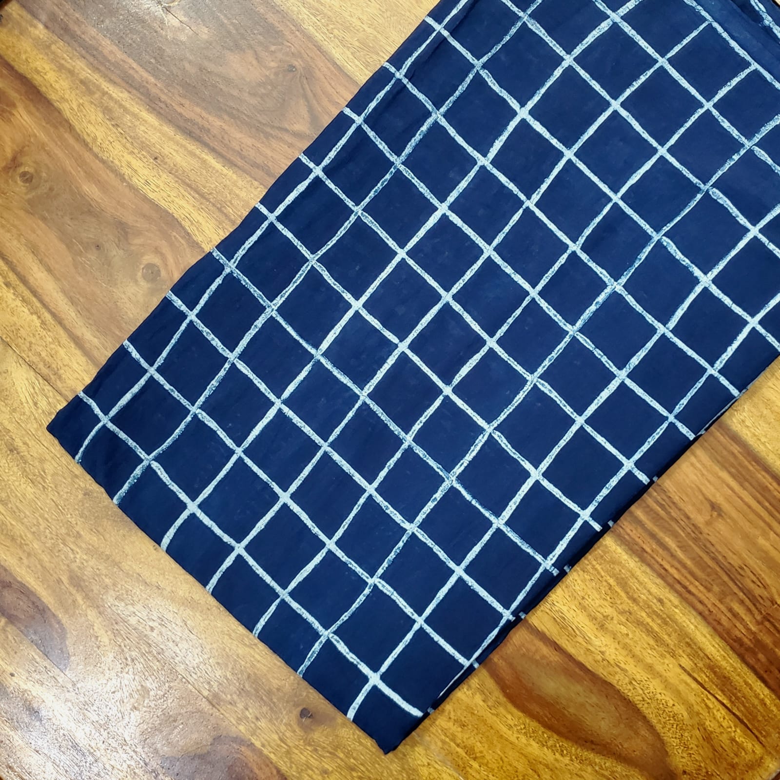 Akola Dabu Indigo Cotton Fabric #6