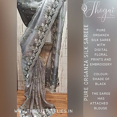 PURE ORGANZA SAREE DCMSORZ22746