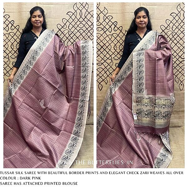 TUSSER SILK SAREE SFHSTSK24624