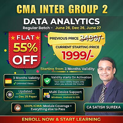 CMA Inter Data Analytics (Group 2) By CA Satish Sureka CMA Inter Data Analytics (Group 2) By CA Satish Sureka
