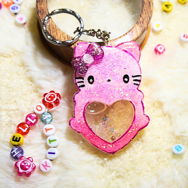 HELLO KITTY 2  SHAKER KEYCHAIN