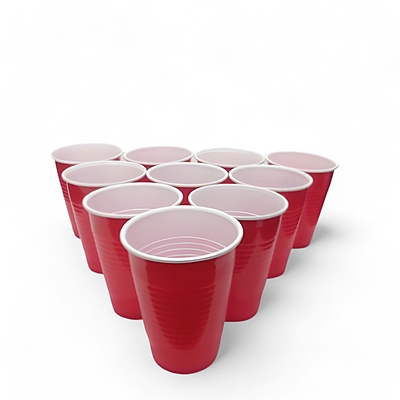 The Magic Balloons Store-Get the Party Started with 100 Piece Set of Red Beer Pong Glasses for Christmas, Bachelor, Cocktail, New Year and Wedding Parties - Liquid Capacity 450ml!