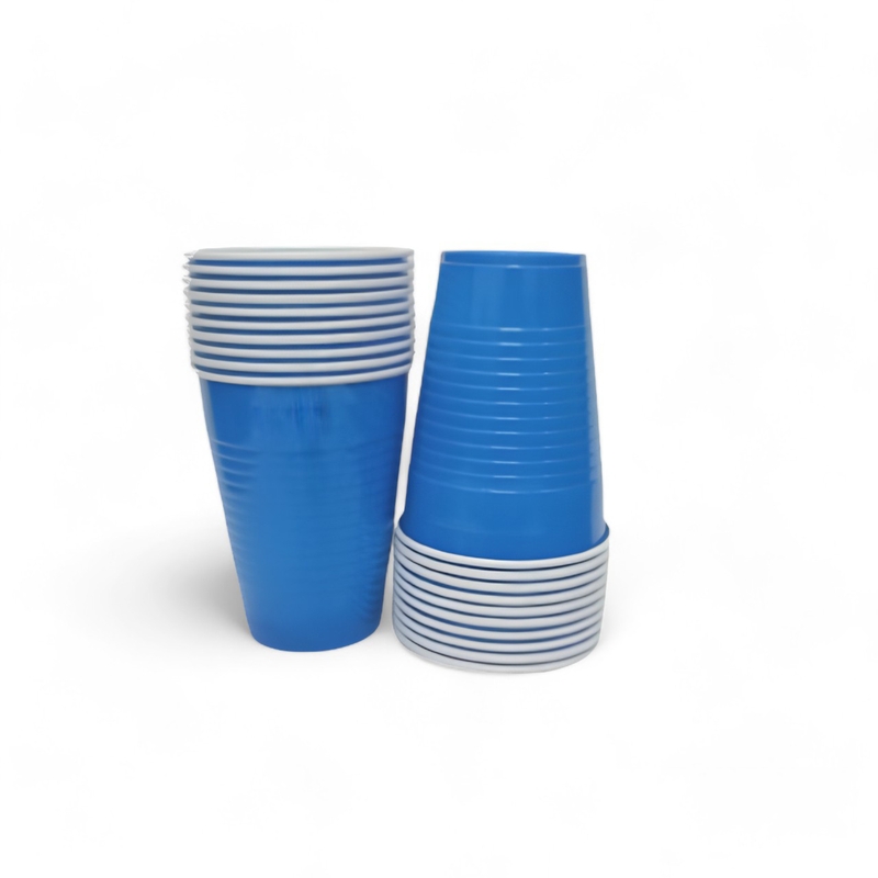 Set of 20-450ml Beer Glass | Blue Drinking Cup | Drinking Glass for New Year Bachelor Anniversary Helloween Wedding Adults Parties and Games | Party Suppliers