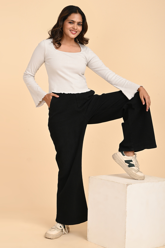 Women's Bell Sleeve Crop Top