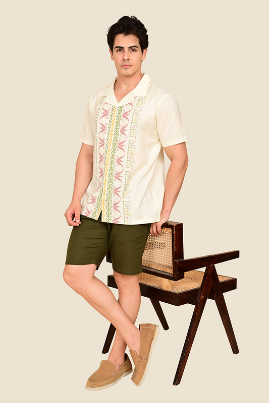 Men's Sunlit Scrolls Focus Printed Shirt