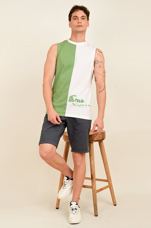 Men's Printed Muscle Vest