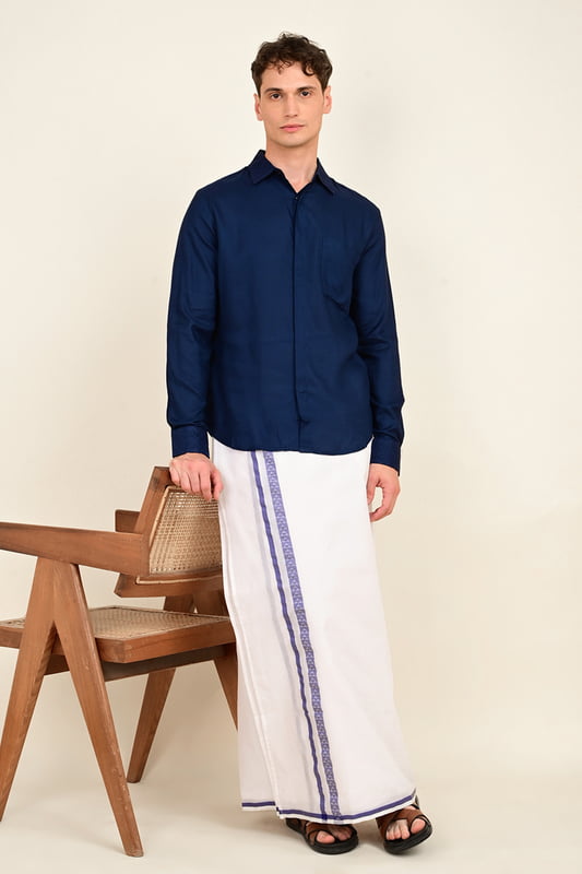 Men's Full Sleeve Embroidered Shirt